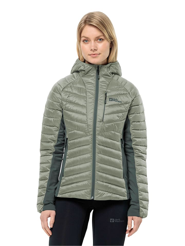 Jack Wolfskin Kurtka pikowana "Routeburn Pro" w kolorze zielonym rozmiar: L
