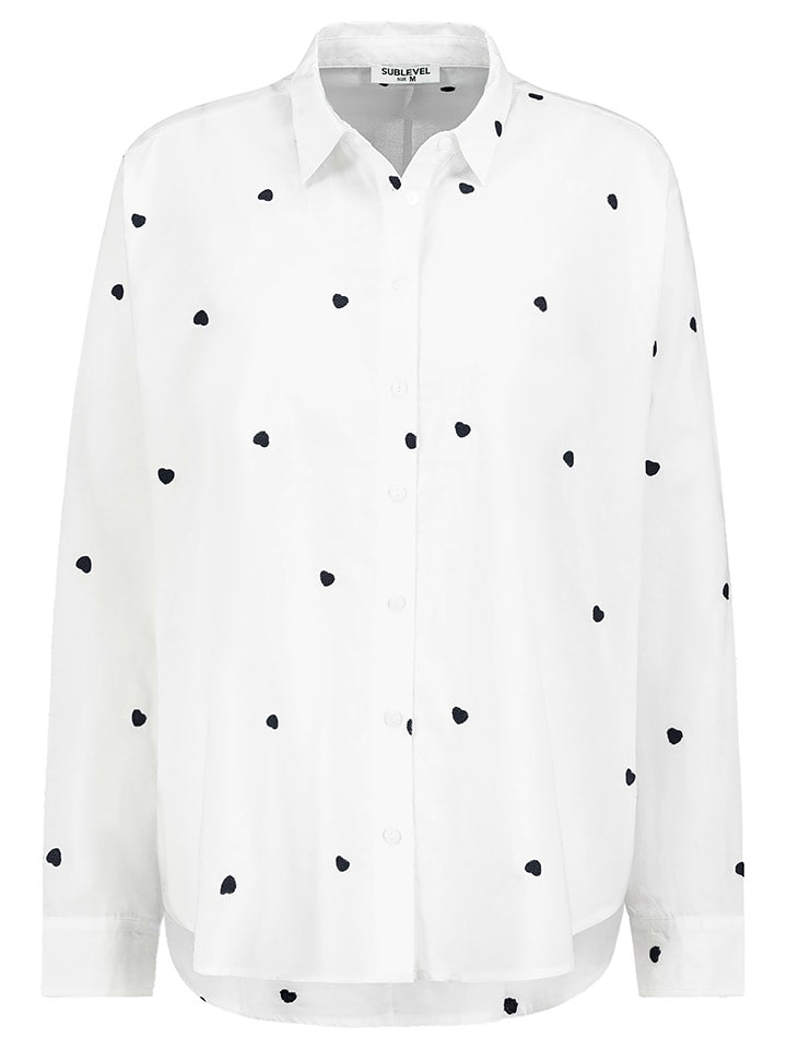 Sublevel Bluzka w kolorze biało-czarnym rozmiar: XL