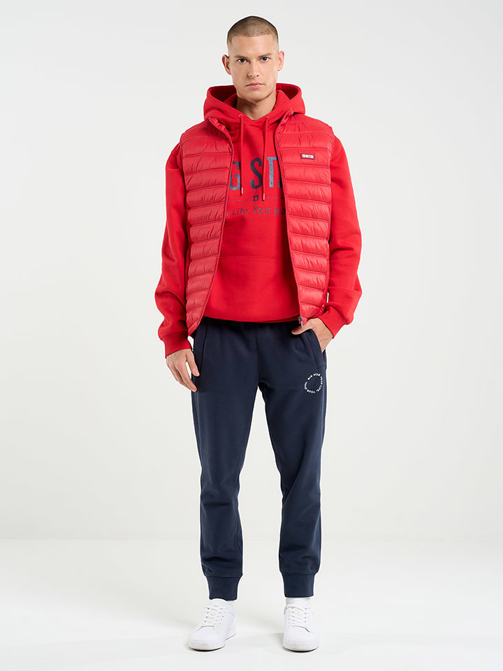 BIG STAR Kamizelka pikowana w kolorze czerwonym rozmiar: 3XL