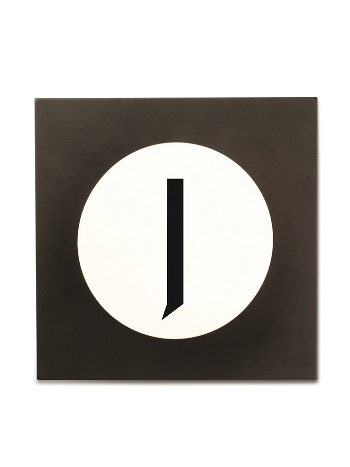 Design Letters Haczyk ścienny "I" w kolorze czarnym - 9 x 14 cm rozmiar: onesize