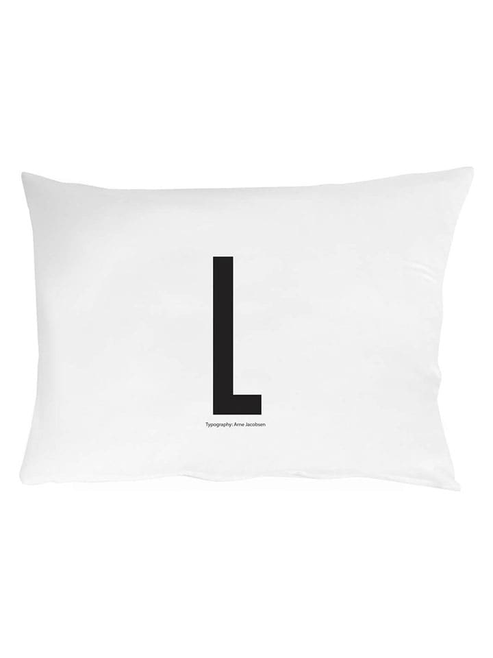 Design Letters Poszewka "L" w kolorze białym na poduszkę - 70 x 50 cm rozmiar: onesize