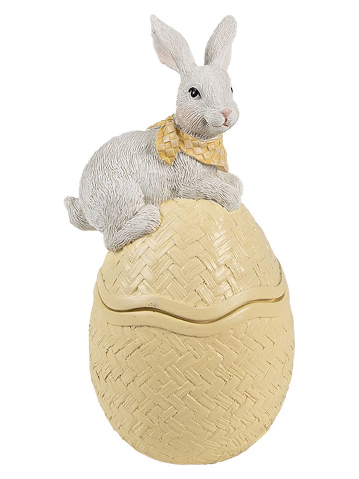 Clayre & Eef Miska dekoracyjna w kolorze żółtym - 11 x 20 x 10 cm rozmiar: onesize