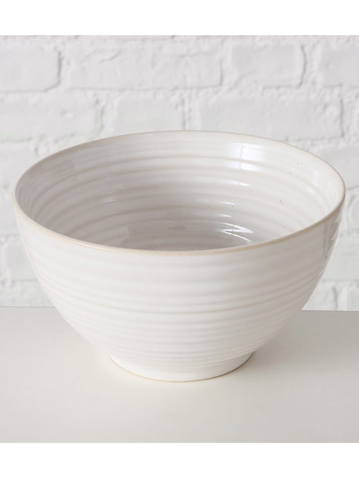 Boltze Miska w kolorze białym - wys. 9 x Ø 16 cm rozmiar: onesize