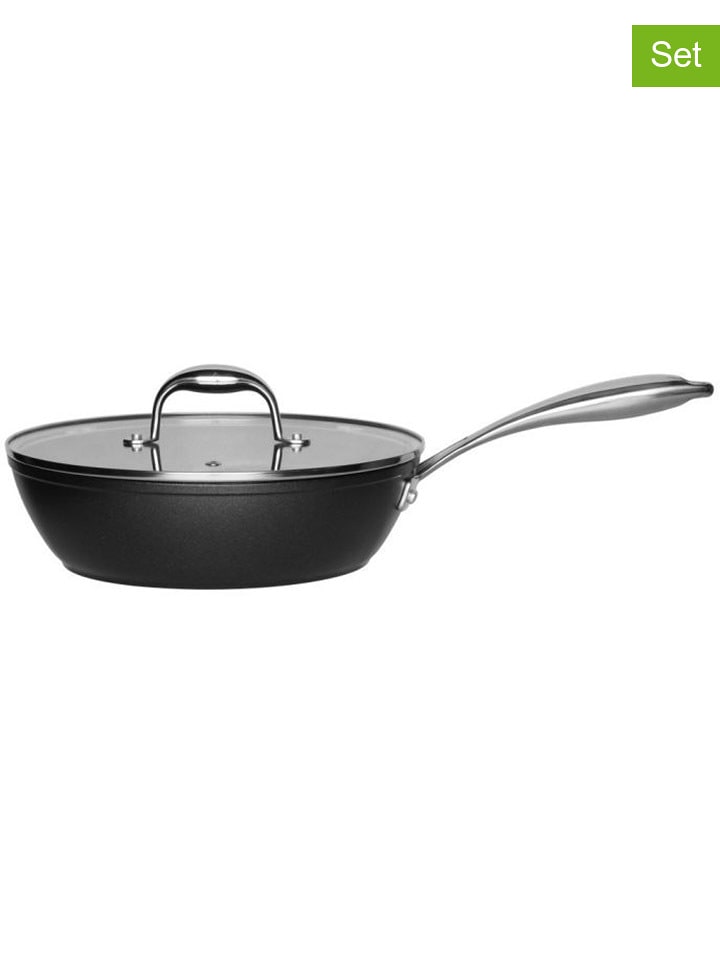 Maku 2-częściowy zestaw w kolorze srebrno-czarnym - Ø 26 cm rozmiar: onesize