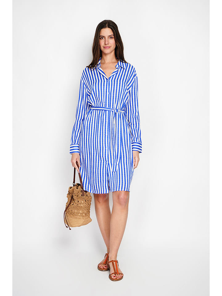 William de Faye Sukienka w kolorze niebiesko-białym rozmiar: 42