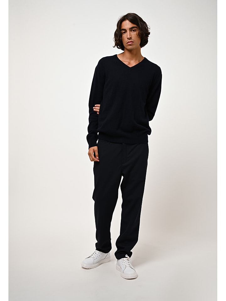 AUTHENTIC CASHMERE Kaszmirowy sweter "Agel" w kolorze granatowym rozmiar: M