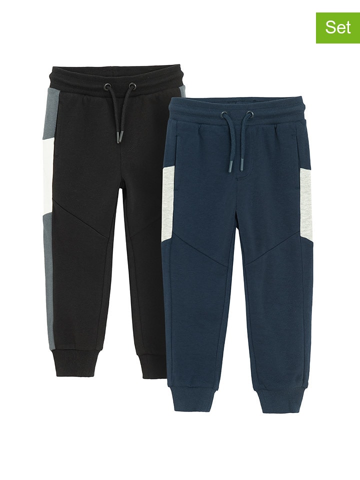 COOL CLUB Spodnie dresowe (2 pary) w kolorze granatowym i czarnym rozmiar: 122