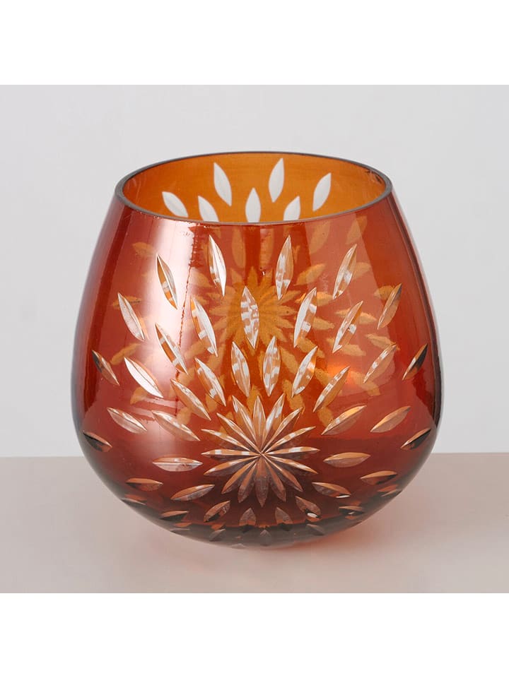 Boltze Świecznik "Matahari" w kolorze brązowym - wys. 10 x Ø 10 cm rozmiar: onesize