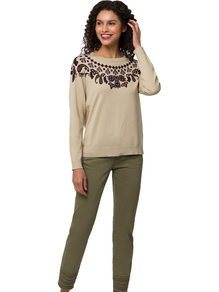 Heine Sweter w kolorze beżowym rozmiar: 38