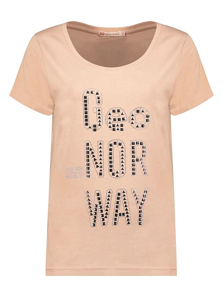 Geographical Norway Koszulka "Jarziza" w kolorze jasnoróżowym rozmiar: L