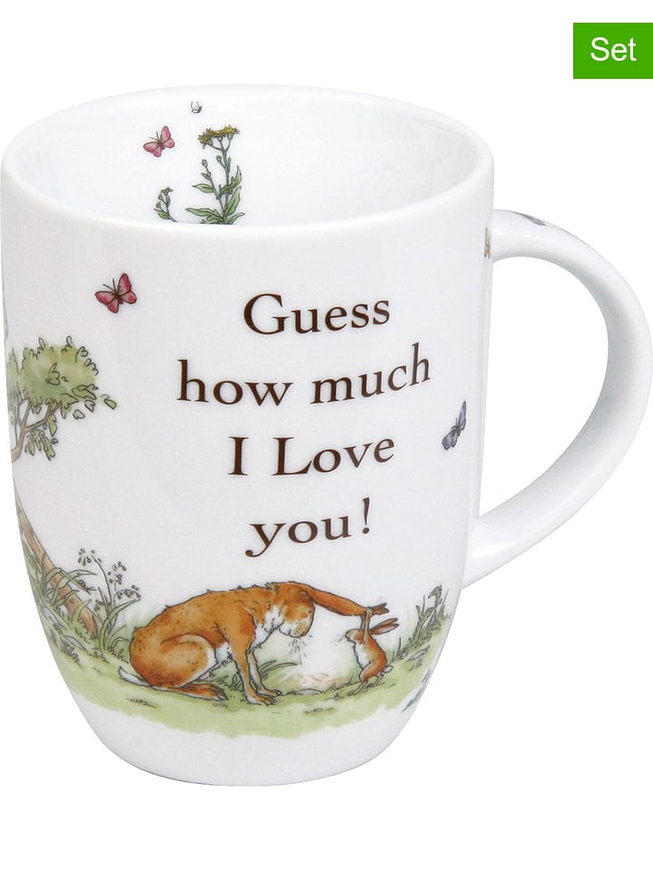 Könitz Kubki jumbo (2 szt.) w kolorze biało-zielonym - 380 ml rozmiar: onesize