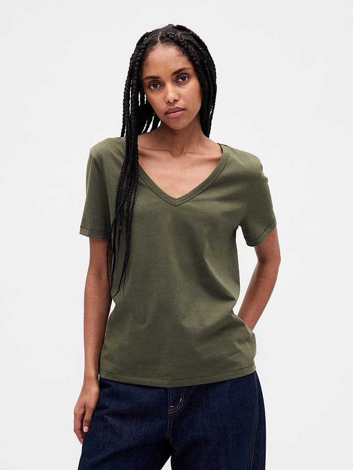 GAP Koszulka w kolorze khaki rozmiar: S