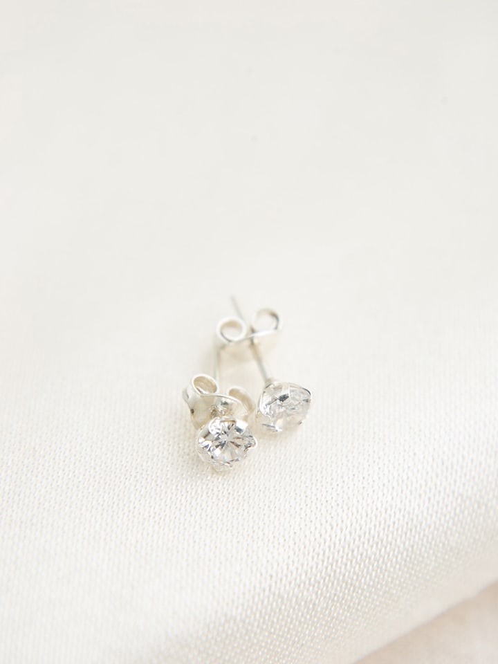 Lodie Silver Srebrne kolczyki-wkrętki z cyrkoniami rozmiar: onesize