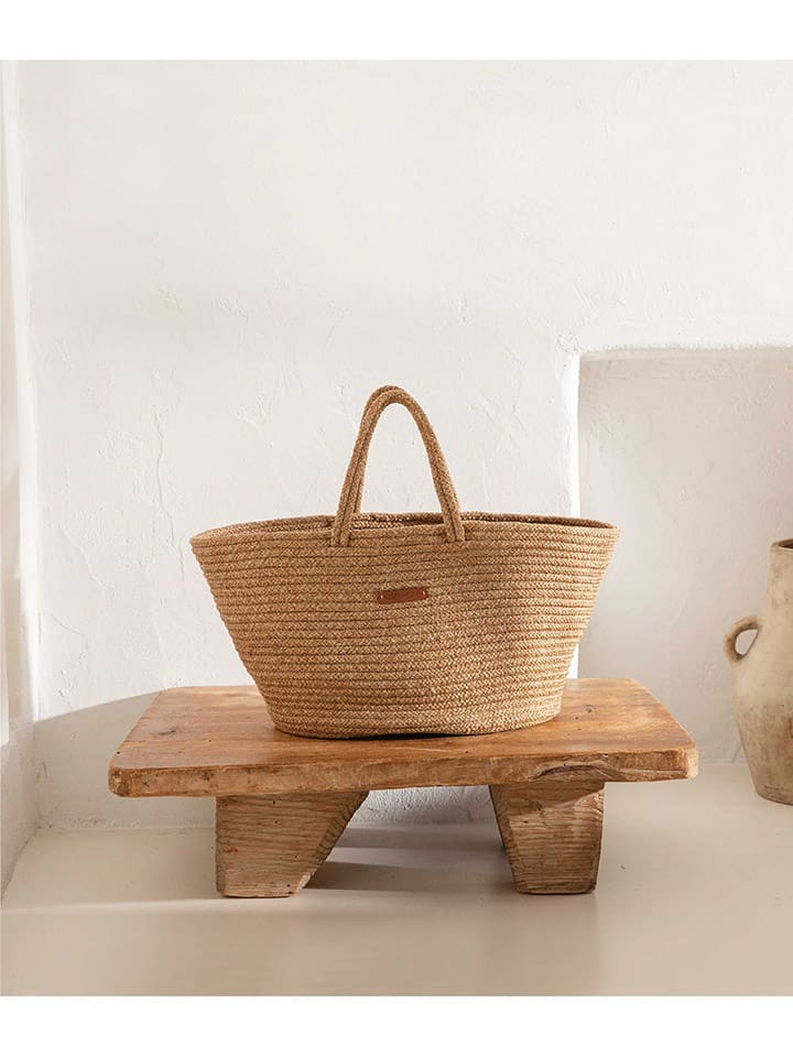 ABERTO DESIGN Kosz w kolorze jasnobrązowym - wys. 30 cm rozmiar: onesize