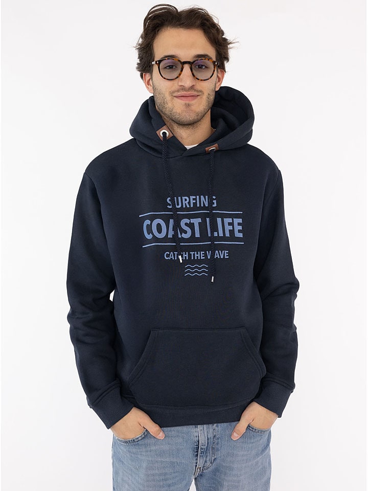Zwillingsherz Bluza "Surfing Coast Life" w kolorze granatowym rozmiar: M