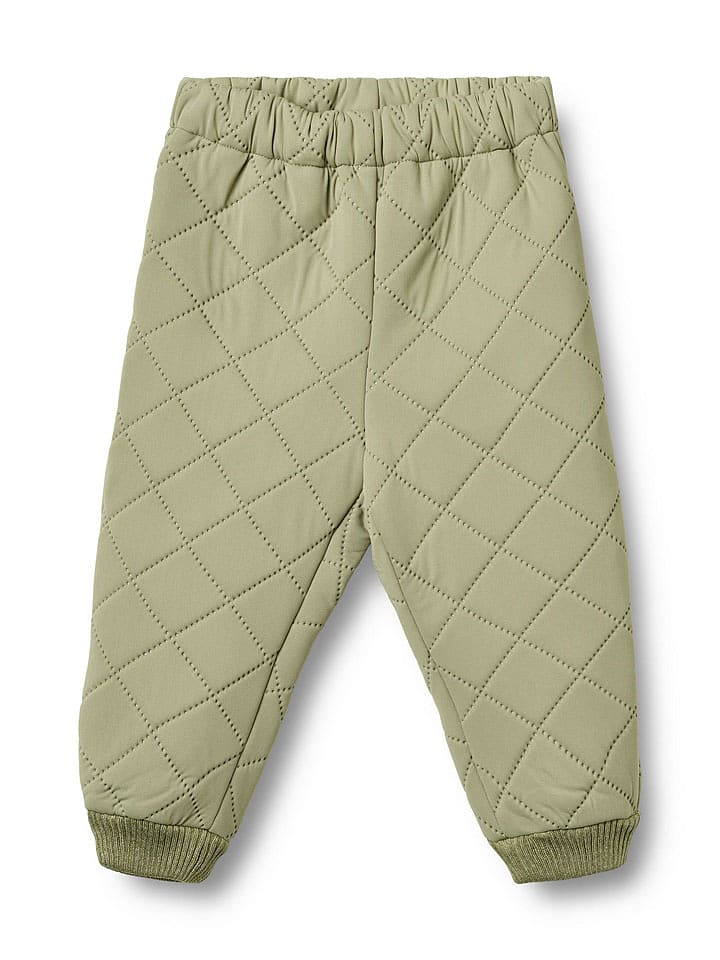 Wheat Spodnie termiczne "Alex" w kolorze zielonym rozmiar: 86