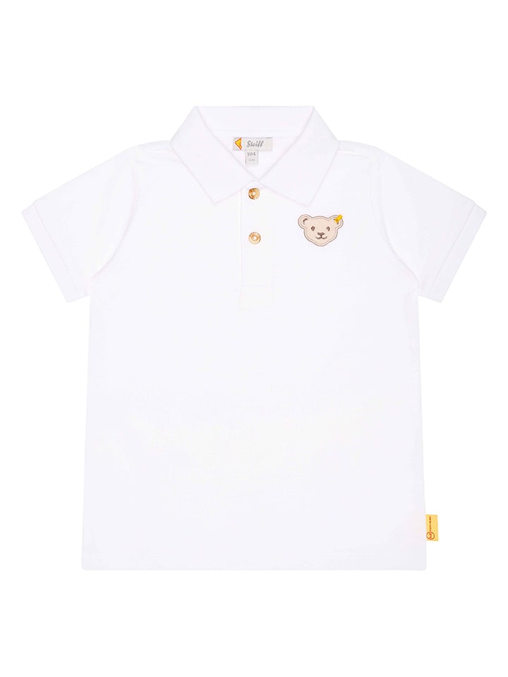 Steiff Koszulka polo w kolorze białym rozmiar: 104