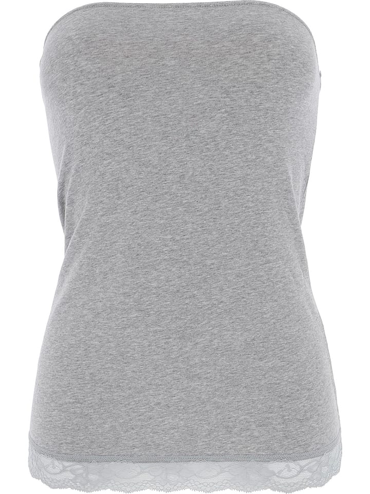 COTONELLA Top w kolorze jasnoszarym rozmiar: M