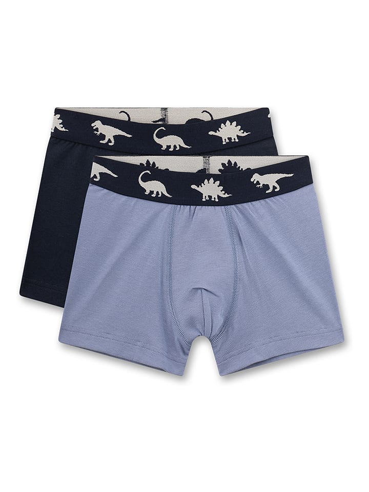 Sanetta Bokserki (2 pary) w kolorze czarno-błękitnym rozmiar: 104