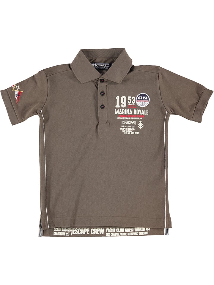 Geographical Norway Koszulka polo "Kadre" w kolorze brązowym rozmiar: 176