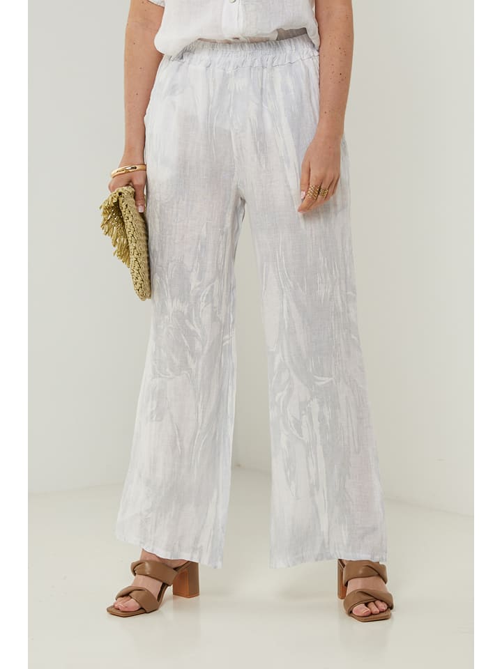 Rodier Lin Lniane spodnie w kolorze białym rozmiar: S/M