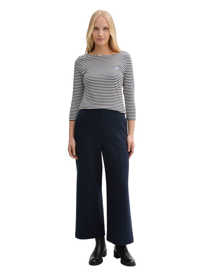 Tom Tailor Koszulka w kolorze biało-granatowym rozmiar: M