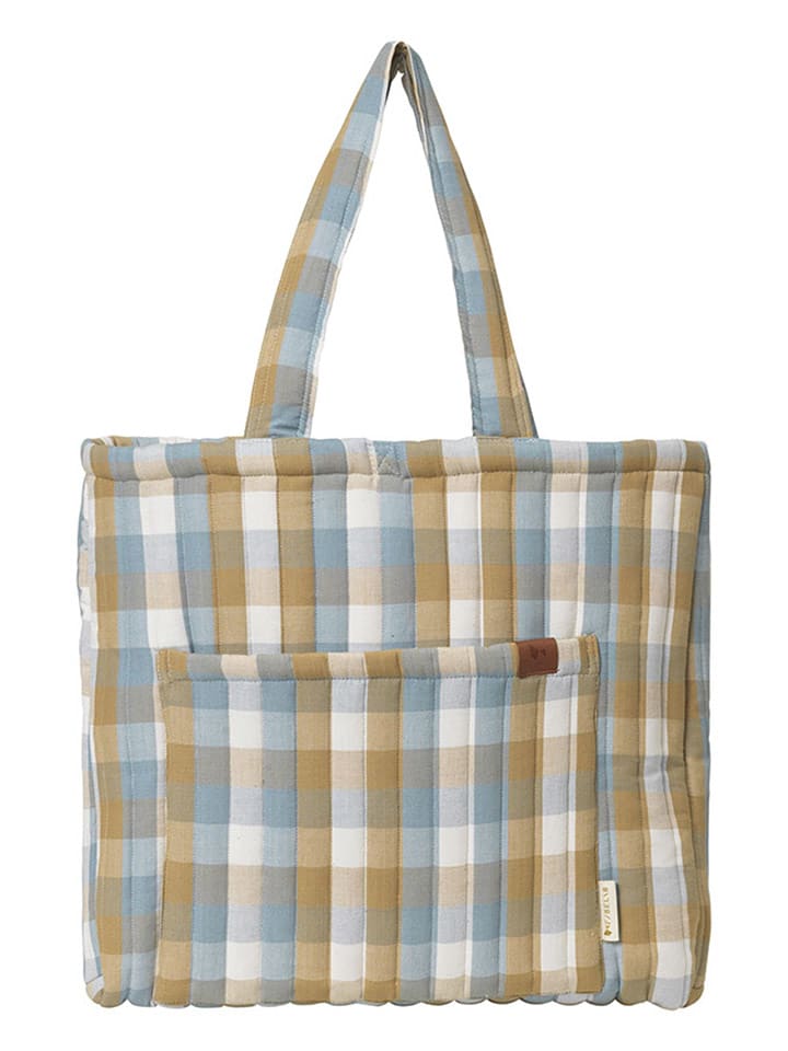 FABELAB Shopper bag w kolorze niebiesko-brązowym - 50 x 39 x 14 cm rozmiar: onesize