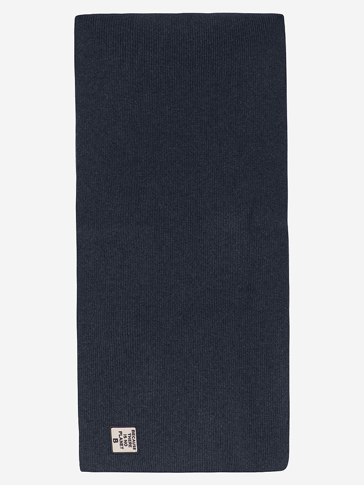 Ecoalf Wełniany szal w kolorze granatowym - 184 x 42 cm rozmiar: onesize
