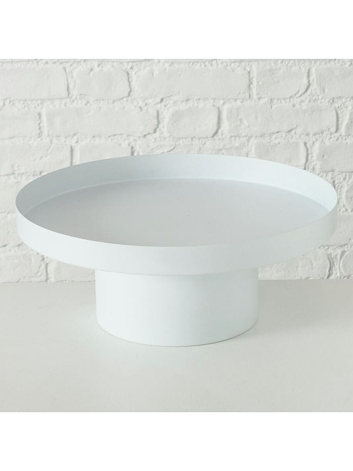 Boltze Taca "Samona" w kolorze białym - wys. 14 x Ø 35 cm rozmiar: onesize