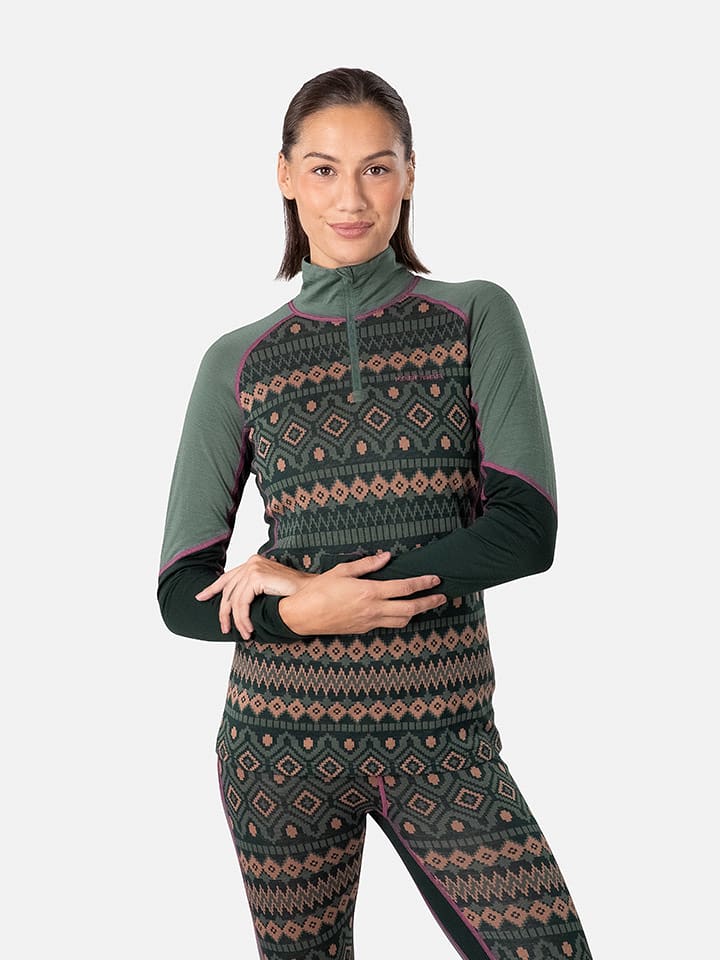 KARI TRAA Koszulka funkcyjna "Malia" w kolorze zielonym rozmiar: M