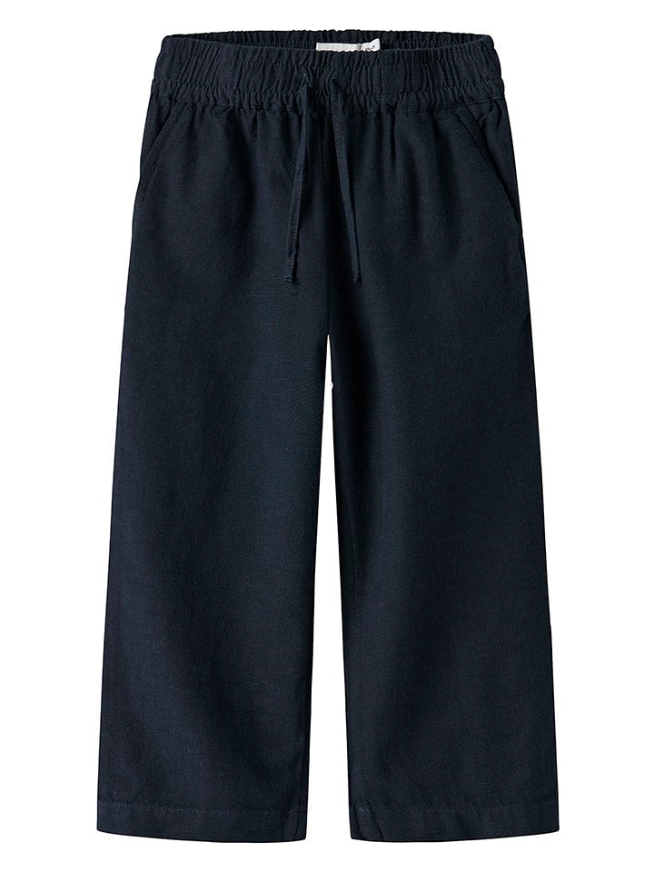 name it Spodnie "Faher" w kolorze granatowym rozmiar: 98