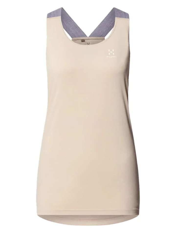 Haglöfs Top funkcyjny "Ridge" w kolorze beżowo-szarym rozmiar: XS