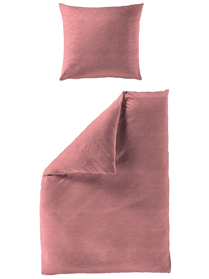 Bierbaum Komplet pościeli w kolorze jasnoróżowym z kory rozmiar: 240x220 cm