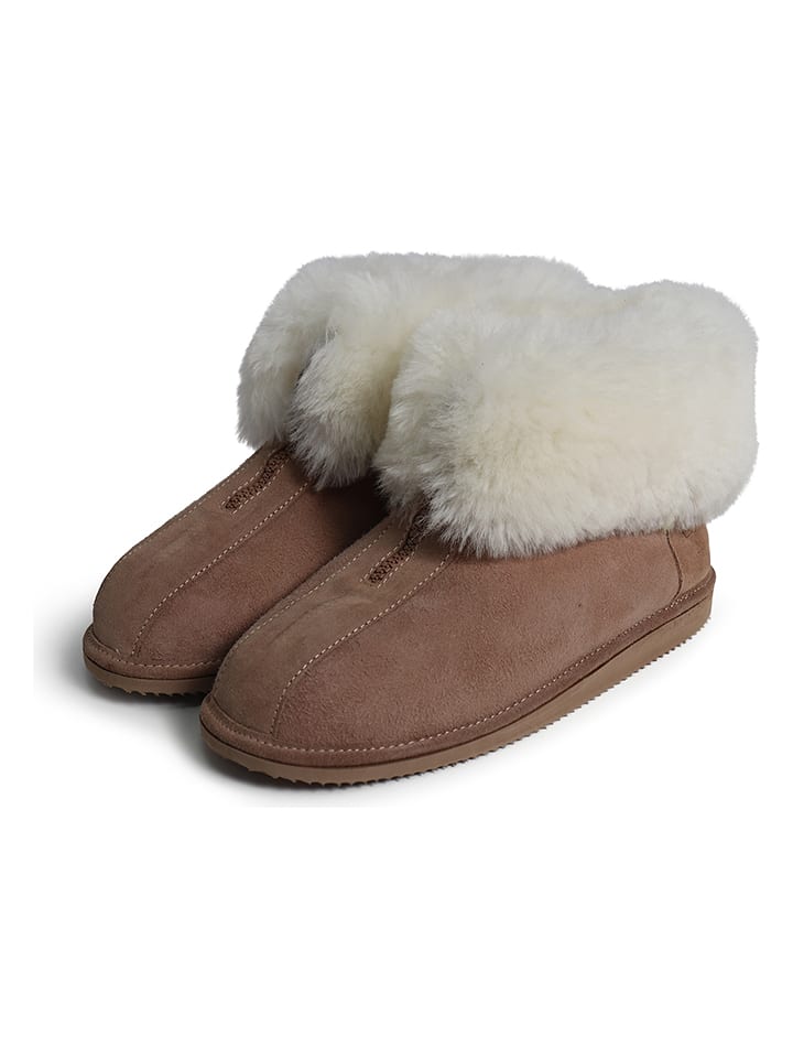 Kaiser Naturfellprodukte Kapcie wełniane "Alta" w kolorze jasnobrązowym rozmiar: 39