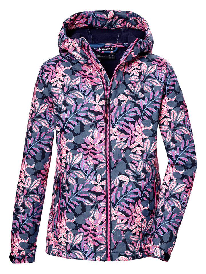 Killtec Kurtka softshellowa "Kos" w kolorze niebiesko-jasnoróżowym rozmiar: 176