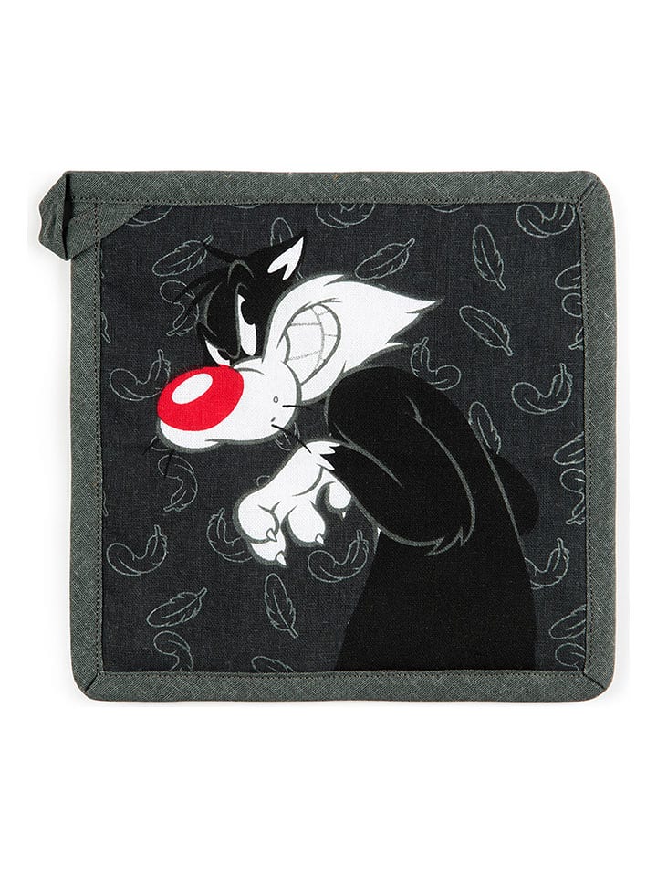 Trendy Kitchen by EXCÉLSA Łapka kuchenna "Looney Tunes Sylvester" w kolorze szaro-czarnym - 20 x 20 cm rozmiar: onesize