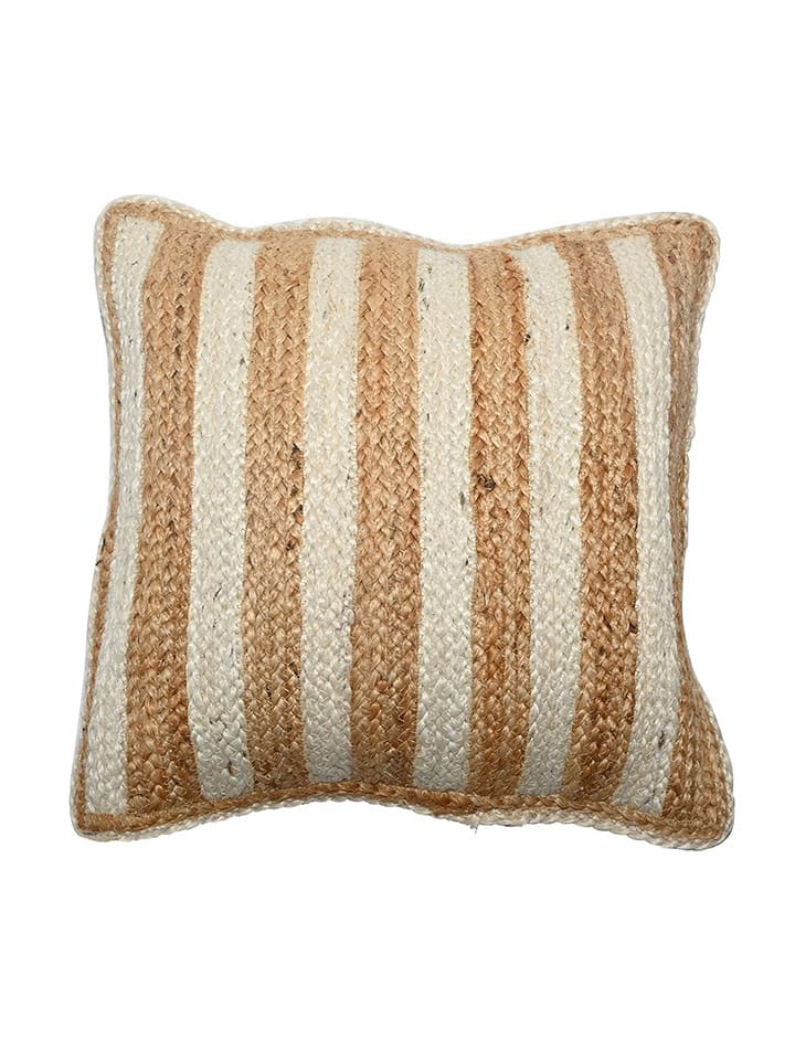 Signes Grimalt Poduszka w kolorze jasnobrązowo-białym z juty - 45 x 45 cm rozmiar: onesize