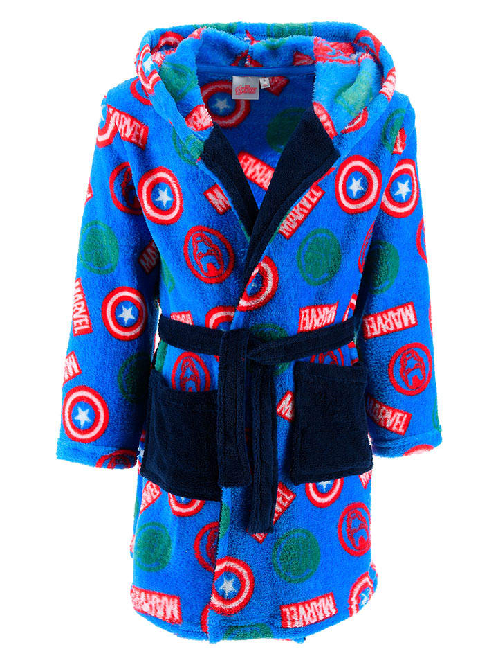 Avengers Szlafrok "Avengers Classic" w kolorze niebieskim ze wzorem rozmiar: 104