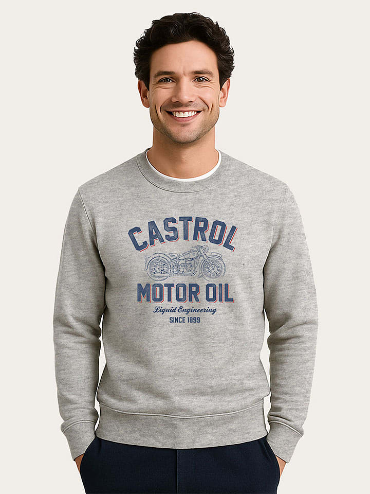 WOOOP Bluza "Castrol Liquid Engineering" w kolorze szarym rozmiar: L