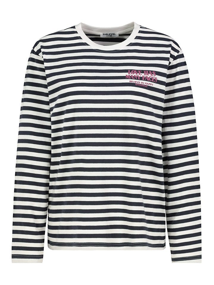 Sublevel Koszulka w kolorze czarno-białym rozmiar: XS