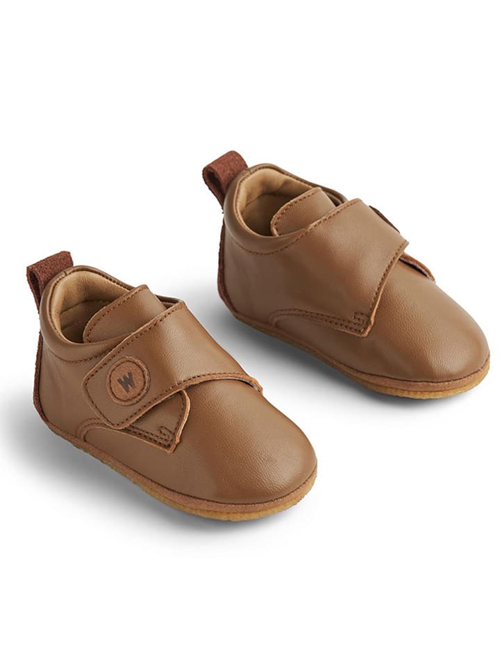 Wheat Skórzane kapcie w kolorze brązowym rozmiar: 29