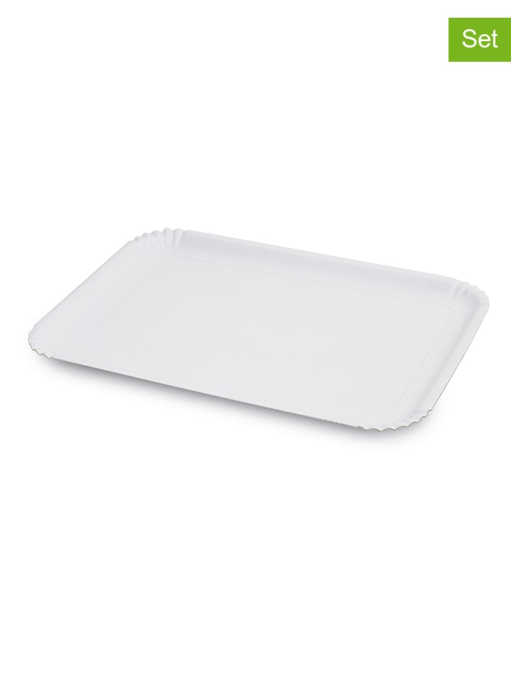 Guardini Papierowe tace (2 szt.) w kolorze białym - 42 x 31 cm rozmiar: onesize