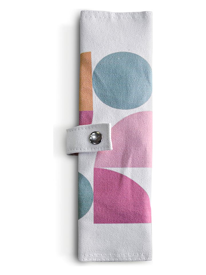 IRIS Barcelona Torba "California" w kolorze białym ze wzorem na sztućce - 23 x 19 cm rozmiar: onesize