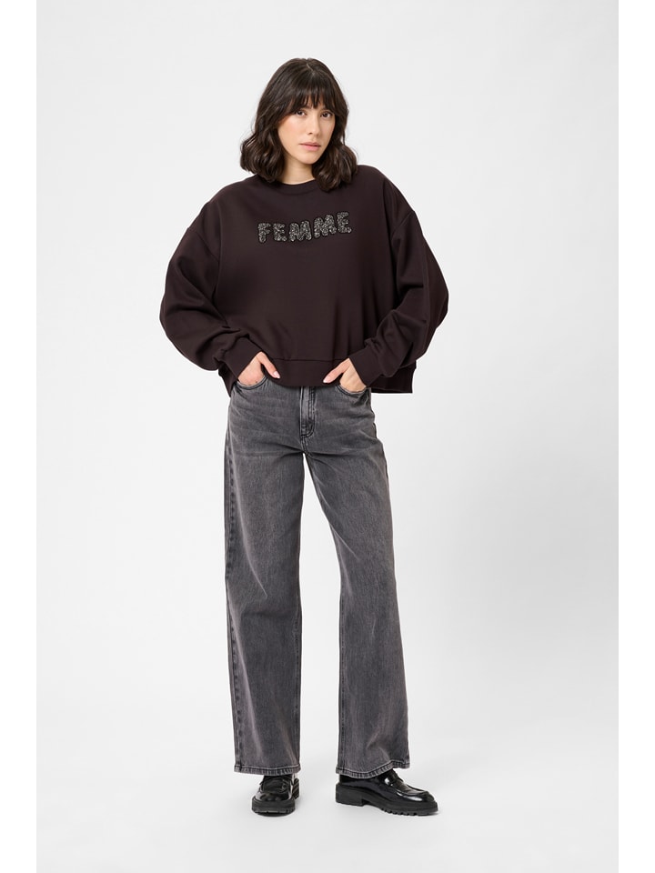 Kaffe Bluza w kolorze ciemnobrązowym rozmiar: M