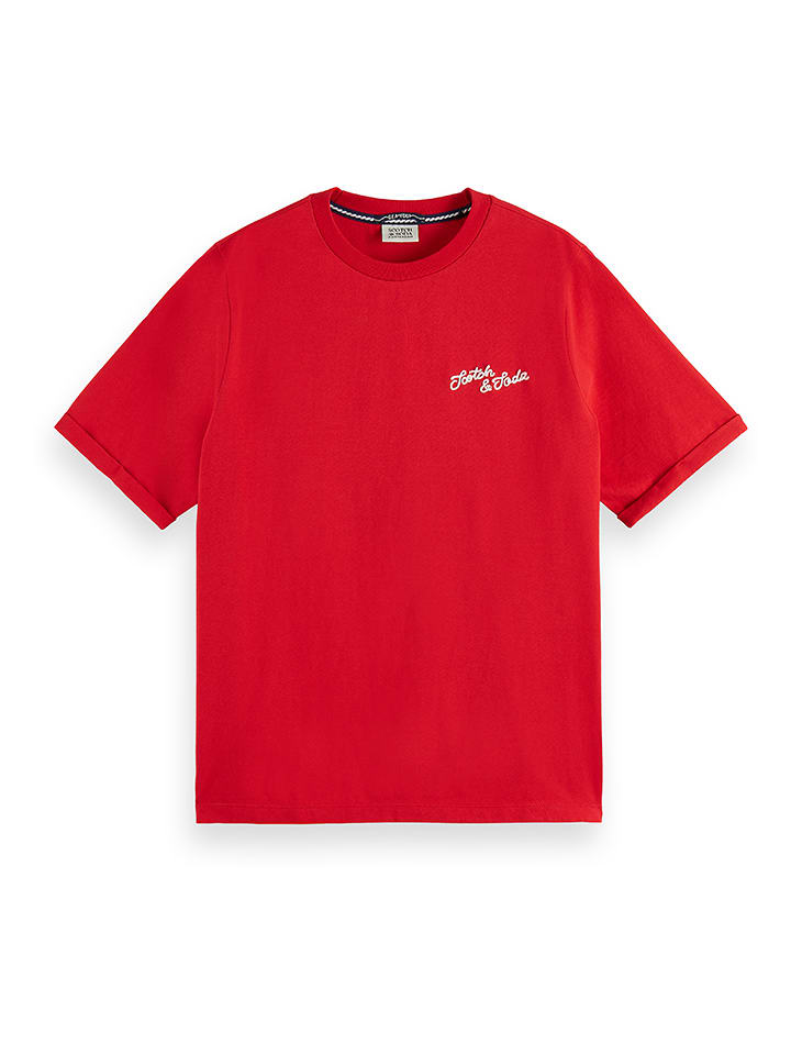 Scotch & Soda Koszulka w kolorze czerwonym rozmiar: XL