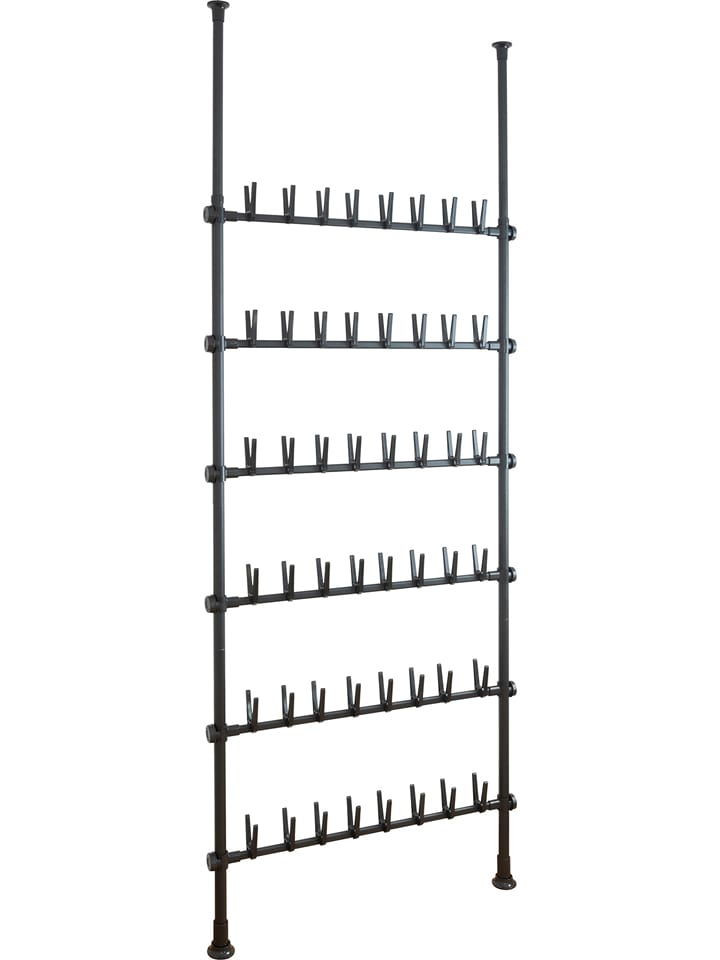 Wenko Teleskopowy regał "Herkules" w kolorze czarnym na buty - 94 x 300 x 9 cm rozmiar: onesize