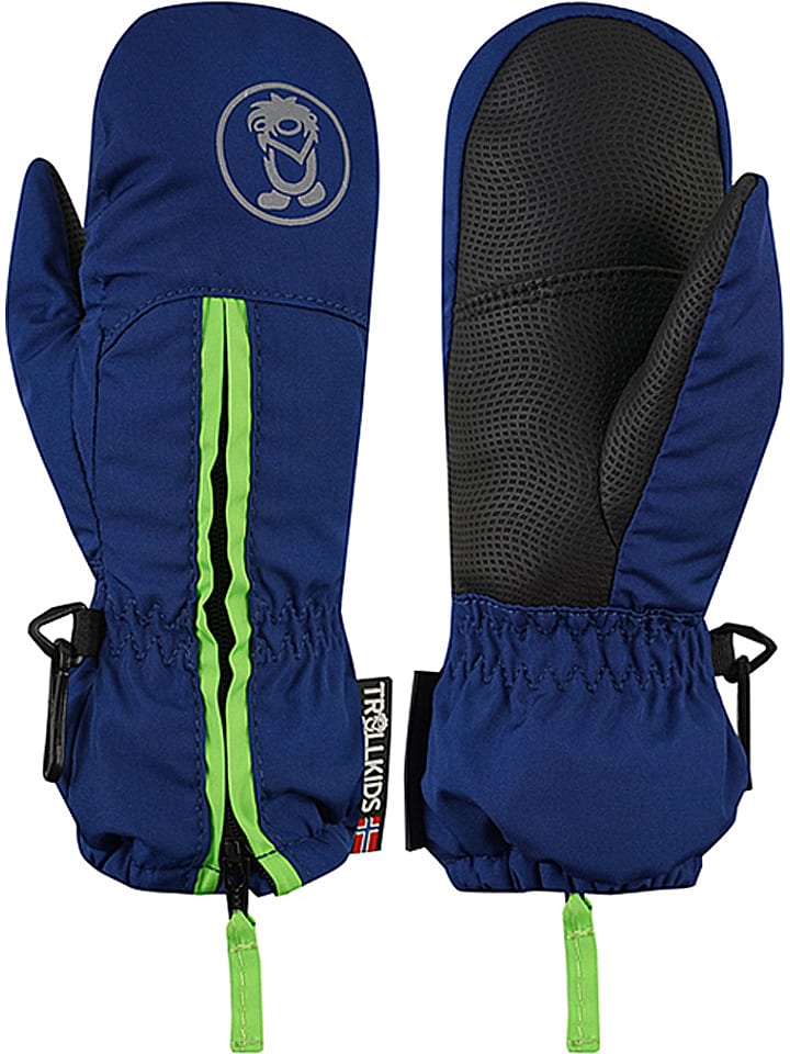 Trollkids Rękawiczki funkcyjne "Mitten" w kolorze granatowo-zielonym rozmiar: 3