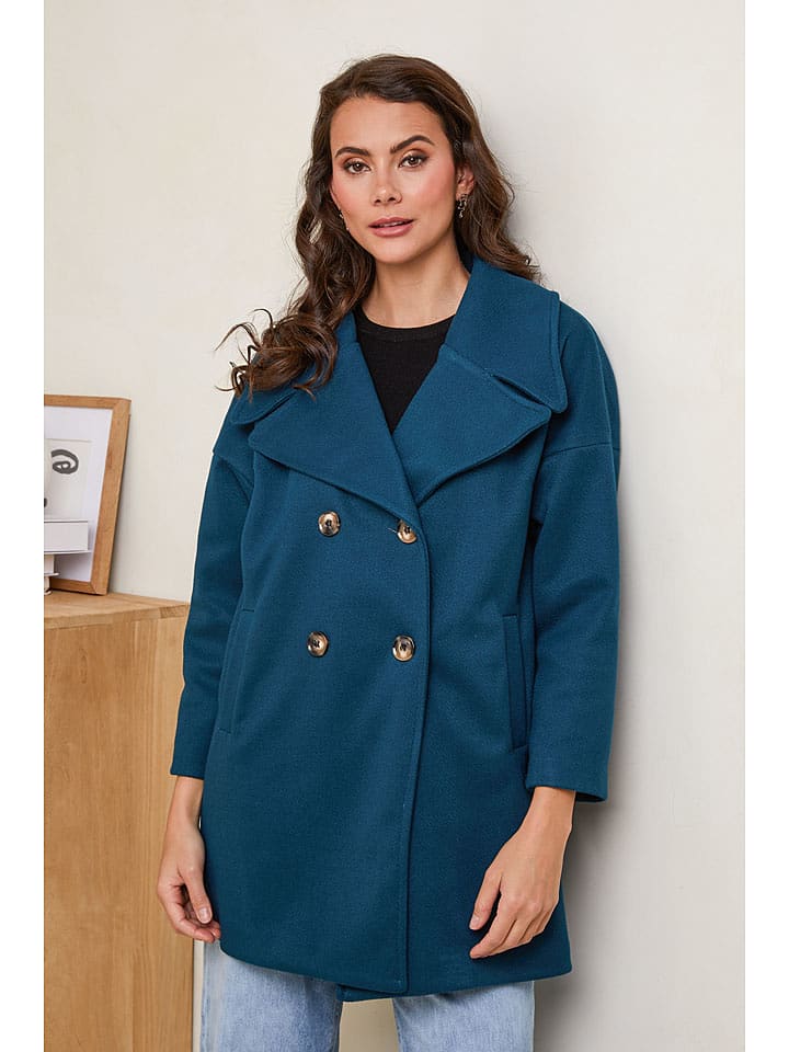 R by Rodier Płaszcz przejściowy w kolorze niebieskim rozmiar: 40