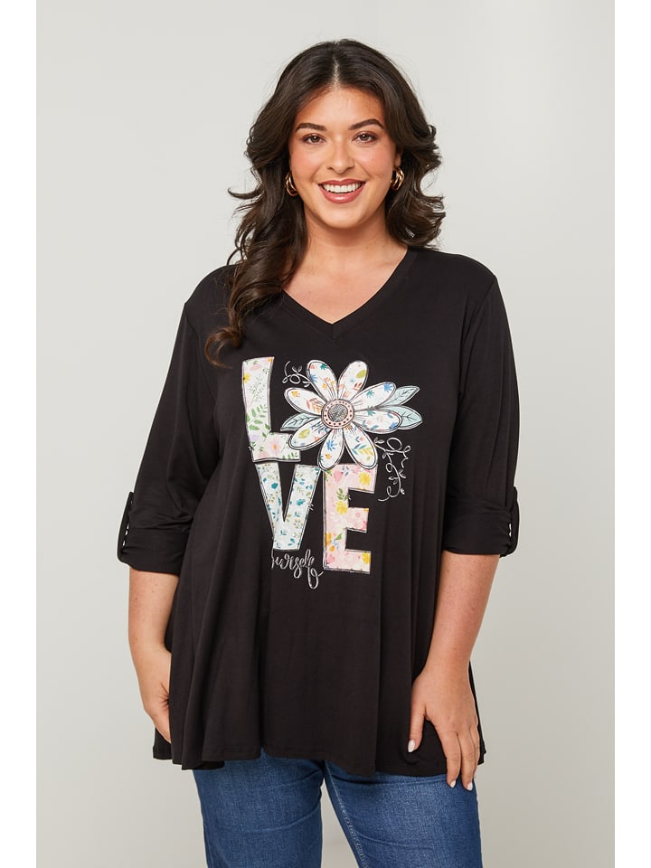 Curvy Lady Bluzka w kolorze czarnym rozmiar: 48/50