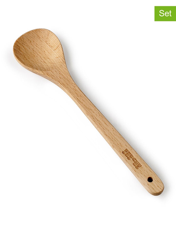 Ibili Łyżki (2 szt.) w kolorze jasnobrązowym do konfitur - dł. 18 cm rozmiar: onesize